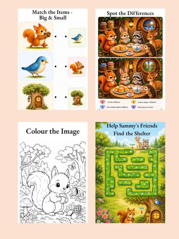 Sammy the Squirrel Teaches a Lesson-Activitybook